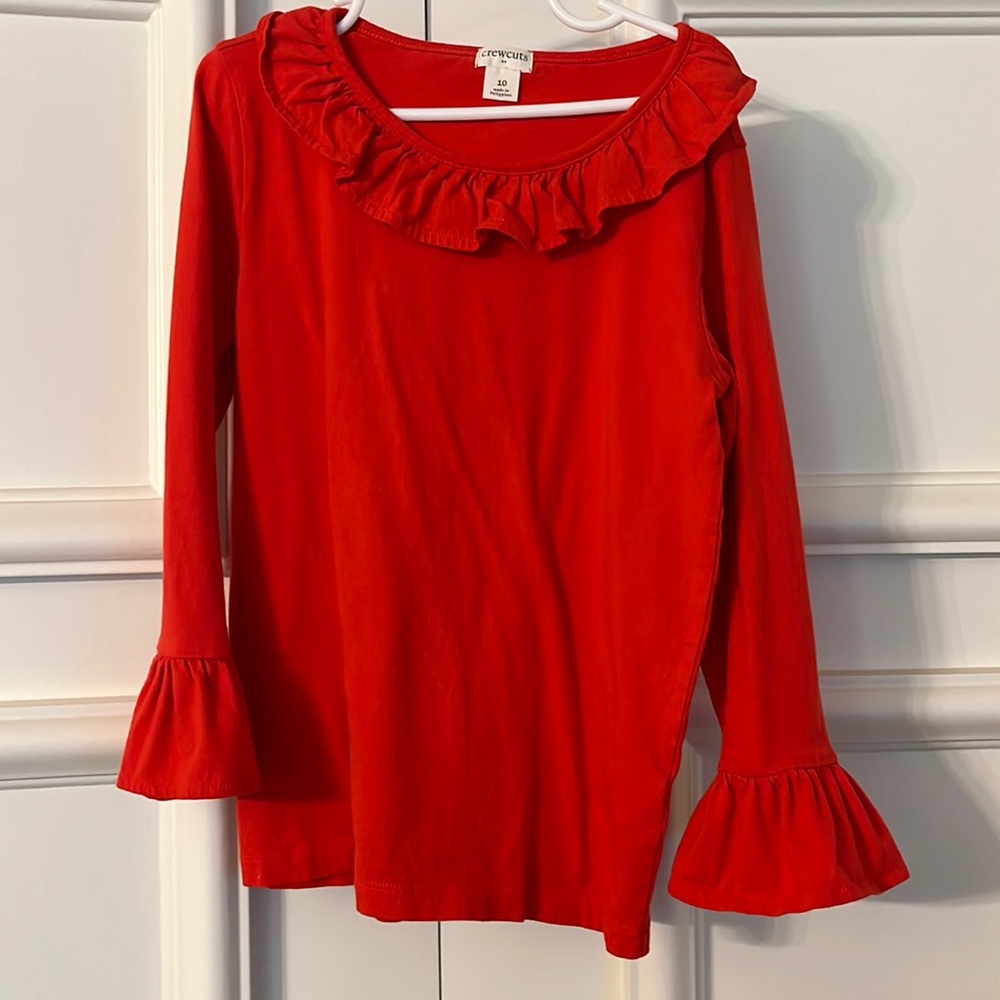 Crewcuts red long sleeve shirt size 10